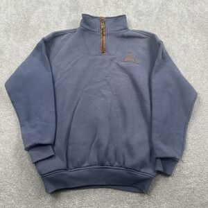 Arctic Image Men's 1/4 Zip Whiteface Sweatshirt Size Small Blue